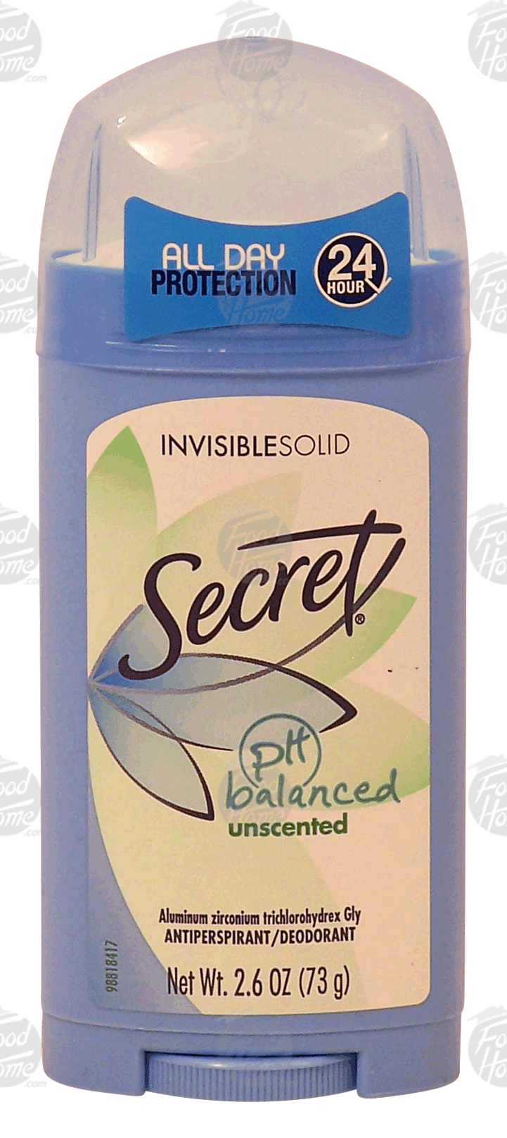 Secret PH balanced unscented antiperspirant/deodorant invisible solid Full-Size Picture